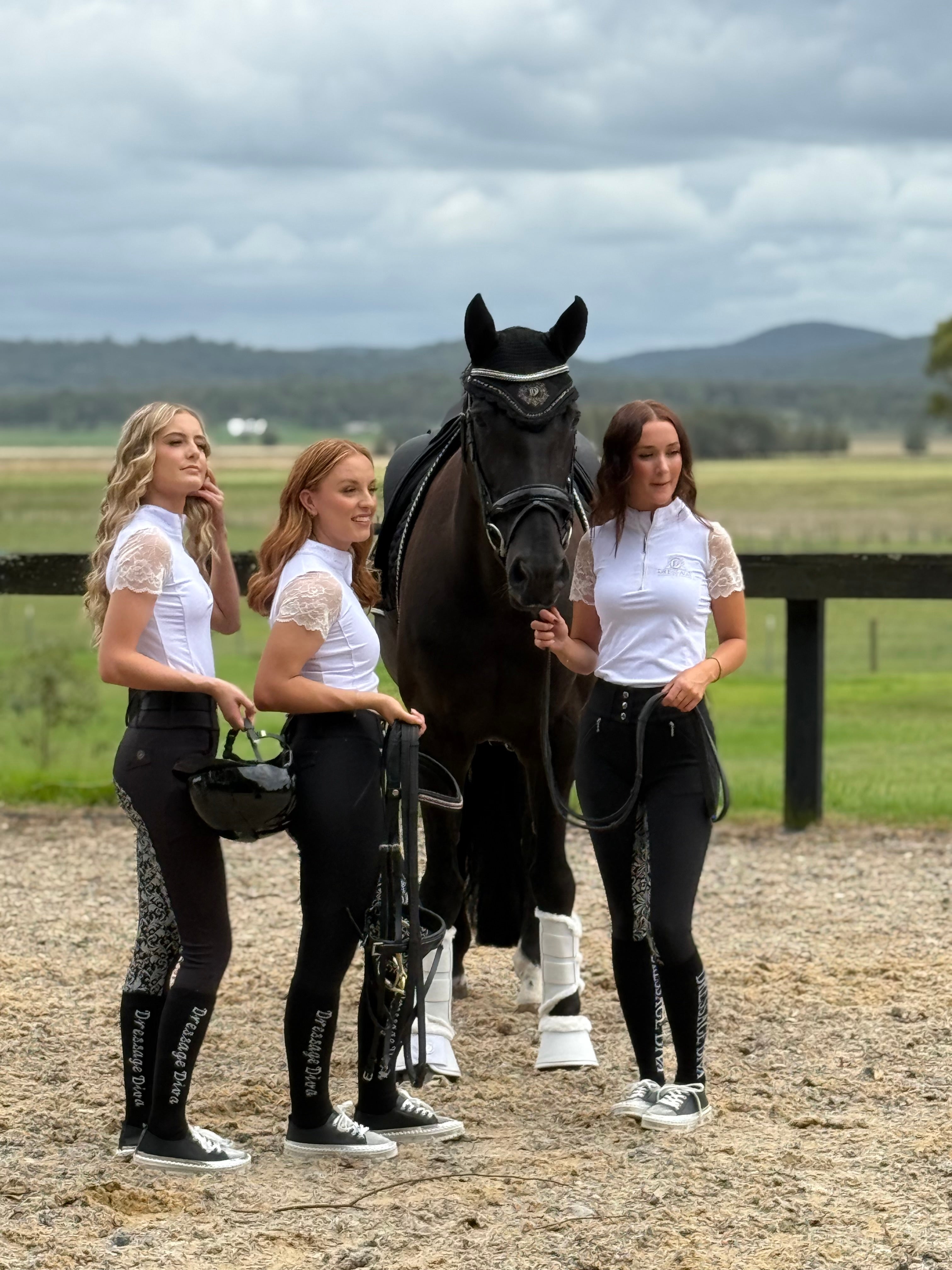 Dressage Show shirt | Lace Sleeve